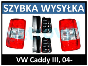 VW Caddy III 04- , Lampa tylna 1/2D nowa L+P kpl
