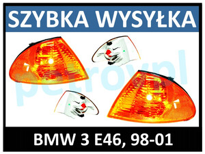 BMW 3 E46 98-01, Kierunkowskaz żółty nowy L+P ORYG. kpl