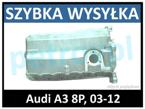 Audi A3 8P 03-12, Miska olejowa aluminium 2.0 TSI