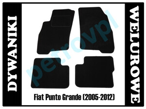 Fiat Punto Grande 05-12, Dywaniki WELUROWE 0,8cm!