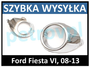 Ford Fiesta 08-, Atrapa ramka zderzaka CHROM LEWA