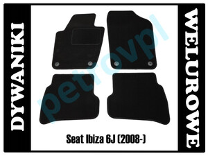 Seat Ibiza 6J 2008-, Dywaniki WELUROWE 0,8cm!