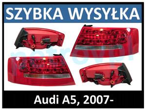 Audi A5 2007-, Lampa tylna zewn. LED 3D nowa L+P