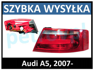 Audi A5 2007-, Lampa tylna zewn. 5D nowa PRAWA