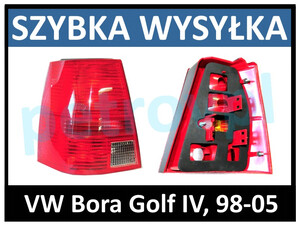VW Bora Golf IV, Lampa tylna KOMBI czerw. LEWA