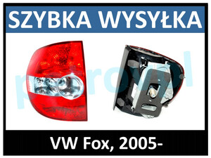 VW Fox 2005-, Lampa tylna ORYGINAŁ nowa LEWA