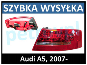 Audi A5 2007-, Lampa tylna zewn. LED 5D nowa PRAWA