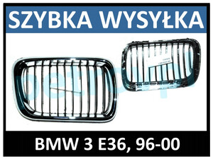 BMW 3 E36 96-00, Atrapa grill CHROM nerka PRAWA