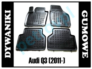 Audi Q3 2011-, Dywaniki KORYTKA gumowe RANT 3cm