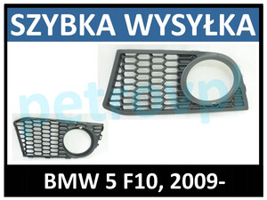 BMW 5 F10 09-, Atrapa kratka zderzaka M-PAKIET LEWA