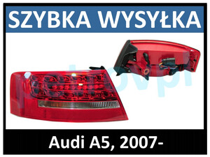Audi A5 2007-, Lampa tylna zewn. LED 3D nowa LEWA