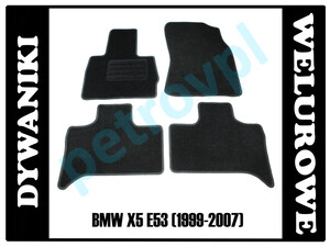 BMW X5 E53 99-07, Dywaniki WELUROWE 0,8cm!