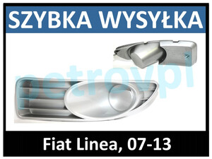 Fiat Linea 07-13, Atrapa kratka zderzaka szary LEWA