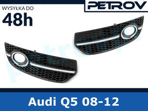 Audi Q5 08-12, Atrapa kratka zderzaka S-LINE L+P kpl