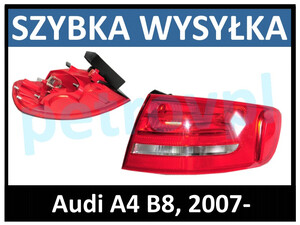 Audi A4 B8 08-, Lampa tylna KOMBI nowa ORYG. PRAWA