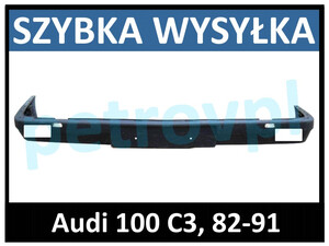 Audi 100 C3 82-91, Zderzak CZARNY +halogen NOWY