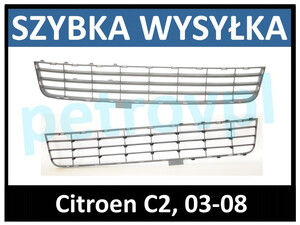 Citroen C2 03-08, Atrapa kratka zderzaka ŚRODEK