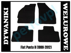 Fiat Punto II 1999-2012, Dywaniki WELUROWE 0,8cm!