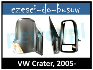 VW Crafter 2005-, Lusterko MAN czarne PRAWE migacz