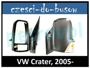 VW Crafter 2005-, Lusterko MAN czarne LEWE +migacz