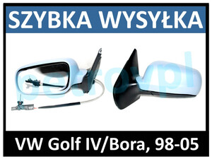VW Golf IV/Bora 98-05, Lusterko MAN malow LEWE