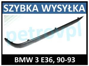 BMW 3 E36 90-93, Listwa zderzaka SEDAN tył PRAWA