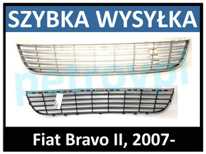 Fiat Bravo 2007-, Atrapa kratka zderzaka SREBRNA ŚRODEK