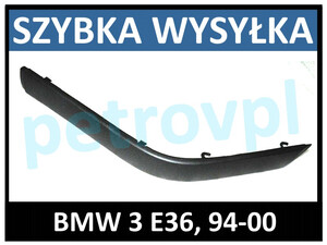 BMW 3 E36 94-00, Listwa nakładka zderzaka LEWA