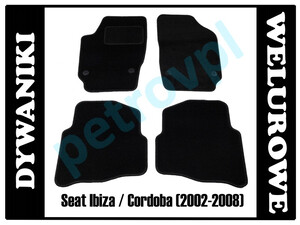 Seat Ibiza Cordoba 02-08, Dywaniki WELUROWE 0,8cm!