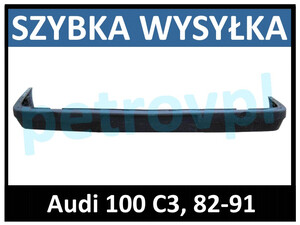 Audi 100 C3 82-91, Zderzak CZARNY tył tylny SEDAN SEDAN