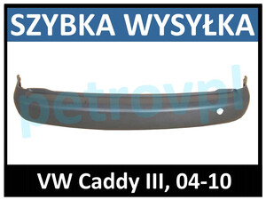 VW Caddy III 04-10, Zderzak tylny TYŁ szary NOWY