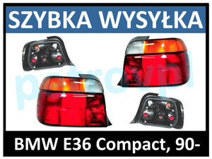 BMW 3 E36 90-, Lampa tylna COMPACT żółta L+P kpl