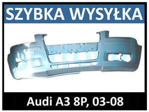 Audi A3 8P 03-08, Zderzak przedni NOWY przód 3D/5D