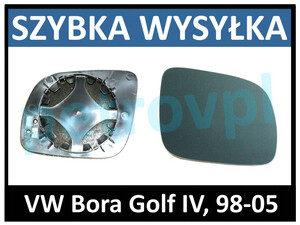 VW Bora Golf IV, Wkład lusterka ogrz. nieb. mały P