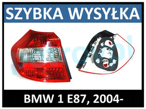 BMW 1 E87 2004-, Lampa tylna nowa LEWA