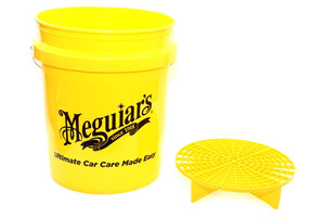 Wiadro profesjonalne MEGUIARS - Professional Wash Bucket - Yellow 18,9L + separator Grit Guard