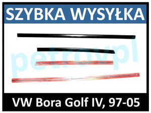 VW Bora Golf IV, Listwy boczne na drzwi CZARNE