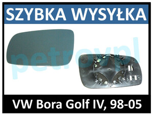VW Bora Golf IV, Wkład lusterka ogrz. nieb. LEWY