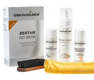 Zestaw do czyszczenia skóry - Colourlock STRONG + mleczko 4w1