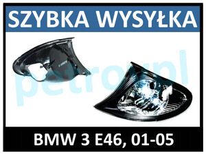 BMW 3 E46 01-05, Kierunkowskaz czarny nowy ORYG. LEWY