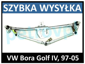 VW Bora Golf IV, Mechanizm wycieraczek NOWY +draz.