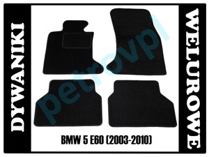 BMW 5 E60 2003-2010, Dywaniki WELUROWE 0,8cm!