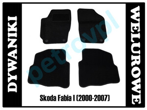 Skoda Fabia I 2000-2007, Dywaniki WELUROWE 0,8cm!