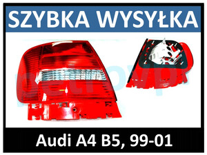 Audi A4 B5 99-01, Lampa tylna SEDAN nowa LEWA
