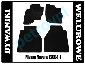 Nissan Navara 2004-, Dywaniki WELUROWE 0,8cm!