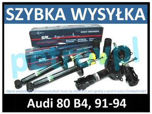 Audi 80 B4 91-94, Amortyzatory PRZÓD+TYŁ komplet!