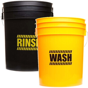 Wiadro WORK STUFF - Bucket WASH+RINSE żółte+czarne
