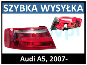 Audi A5 2007-, Lampa tylna zewn. 3D nowa LEWA
