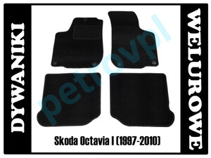 Skoda Octavia I 97-10, Dywaniki WELUROWE 0,8cm!