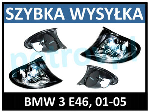 BMW 3 E46 01-05, Kierunkowskaz czarny nowy L+P kpl